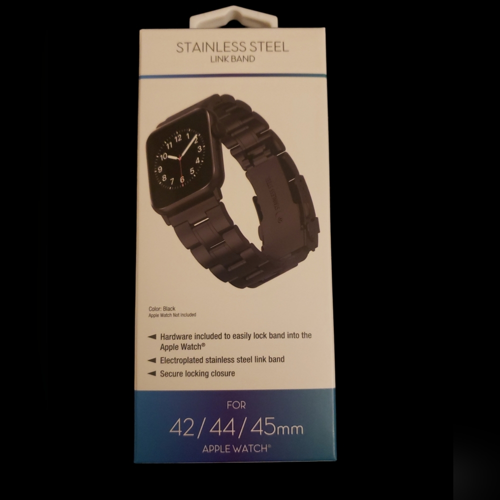 WITHit Stainless Steel Link Band For 42/44/45mm Apple Watch